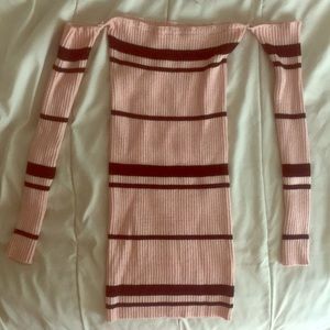 Brand new off the shoulder body con sweater dress